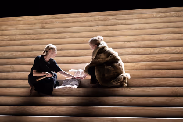 Cate Blanchett (Electra) and Nina Hoss (Clytemnestra) in Electra Persona at the… Photo