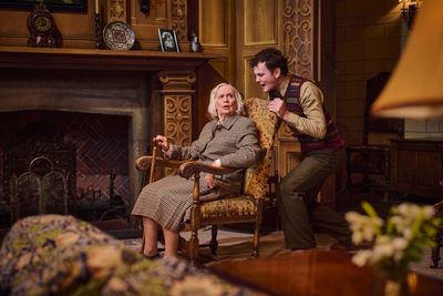 Susan Penhaligon as Mrs Boyle & Thomas Barrett as Christopher Wren Photo