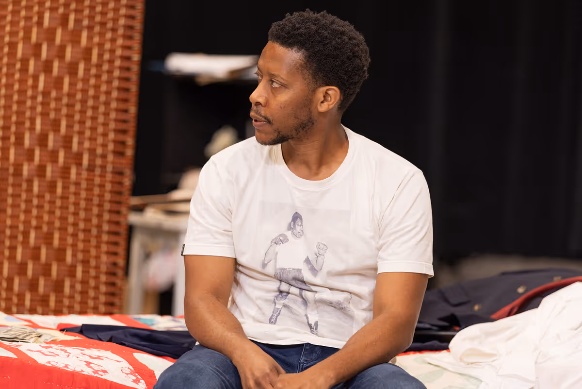 Ensemble member Namir Smallwood at Photos: TOPDOG/UNDERDOG in Rehearsal at Steppenwolf Theatre Company