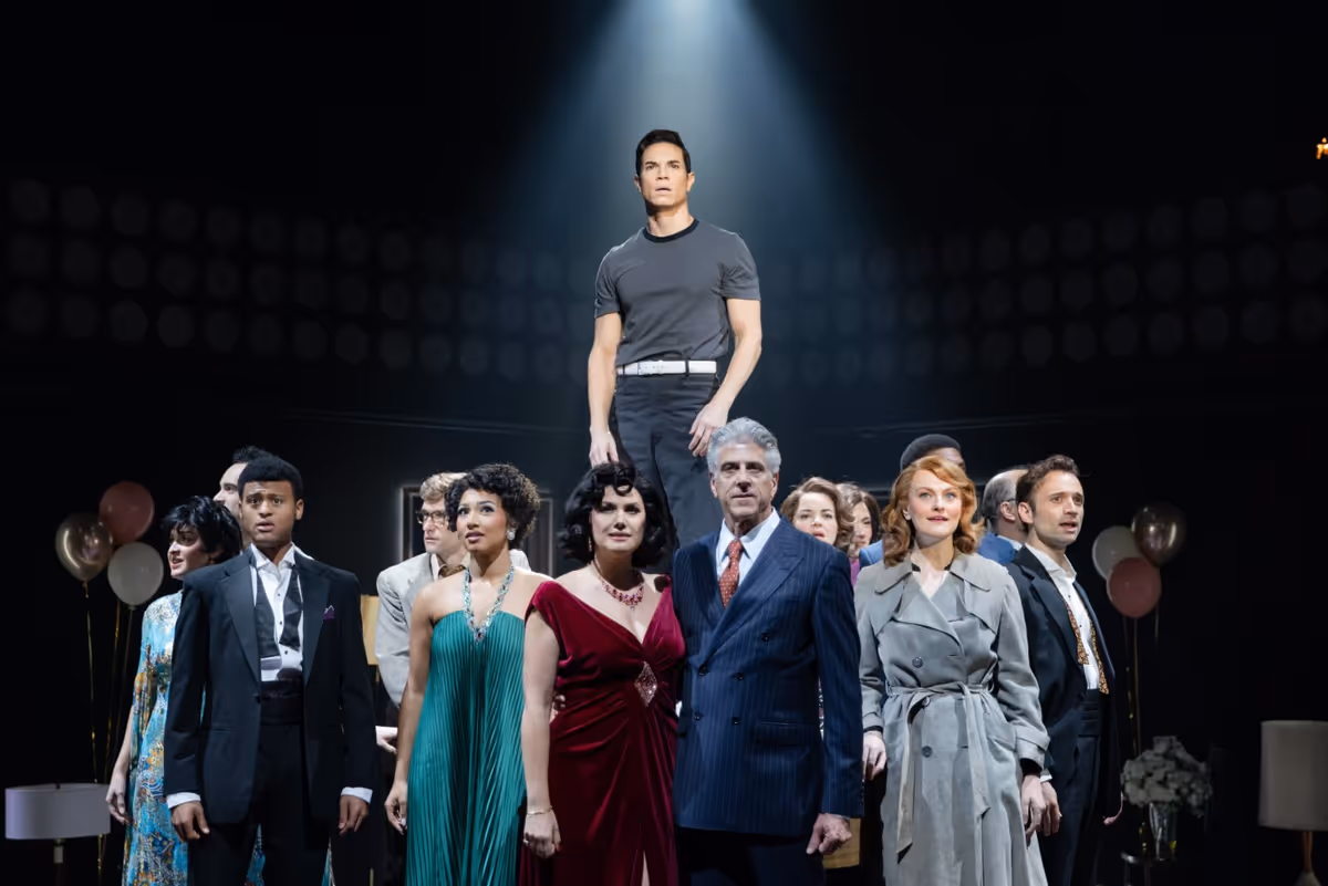 Jason Gotay and the cast of Merrily We Roll Along at Photos/Video: Jason Gotay, Jake Loewenthal & Melanie Field Lead MERRILY WE ROLL ALONG at Signature Theatre
