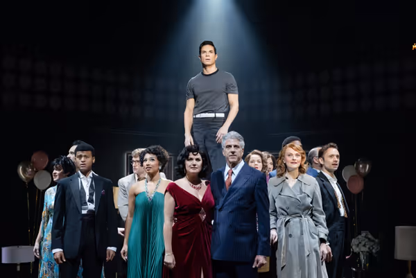 Jason Gotay and the cast of Merrily We Roll Along Photo