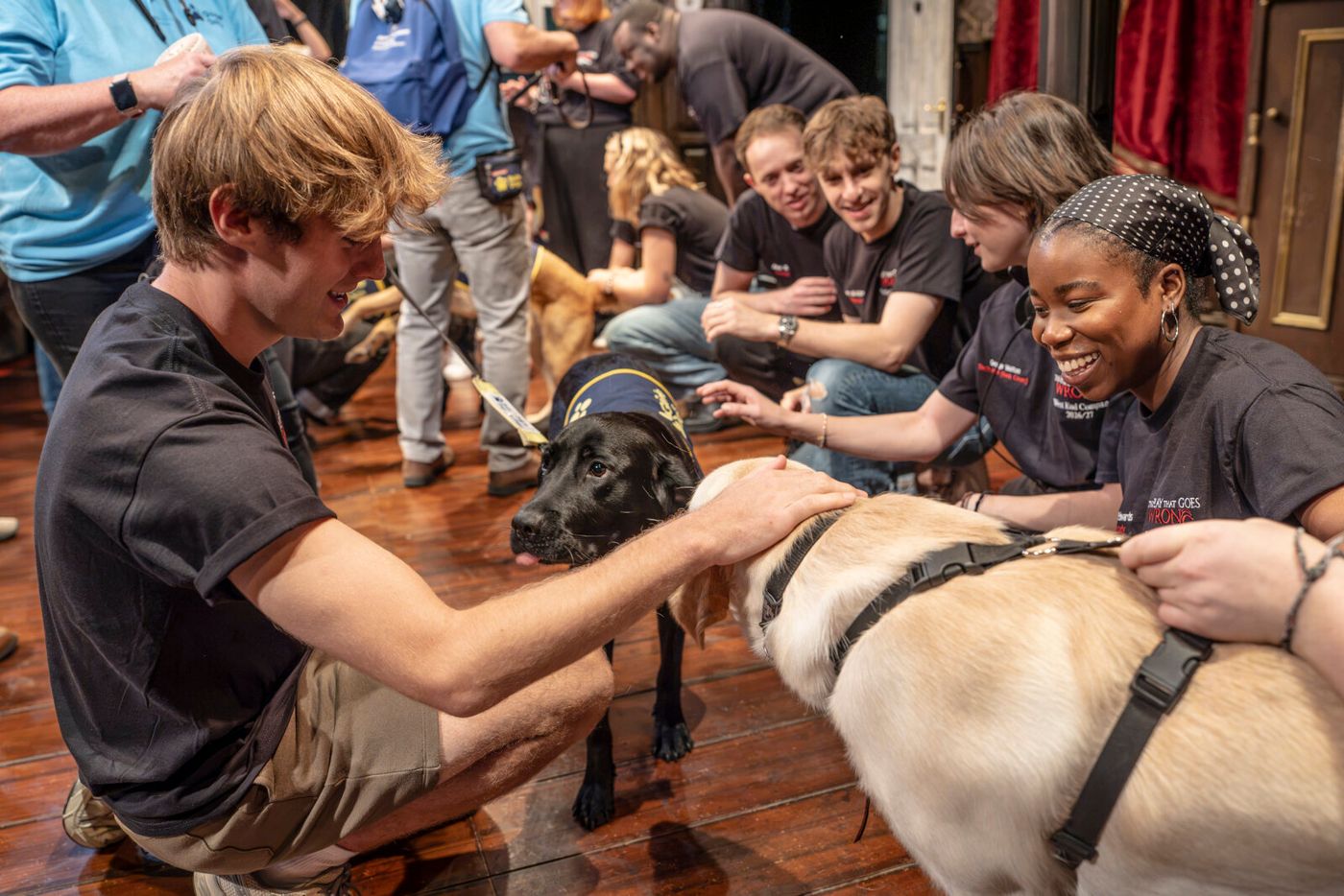 Photos: THE PLAY THAT GOES WRONG Cast Hosts Guide Dogs UK Puppies at Duchess Theatre Image