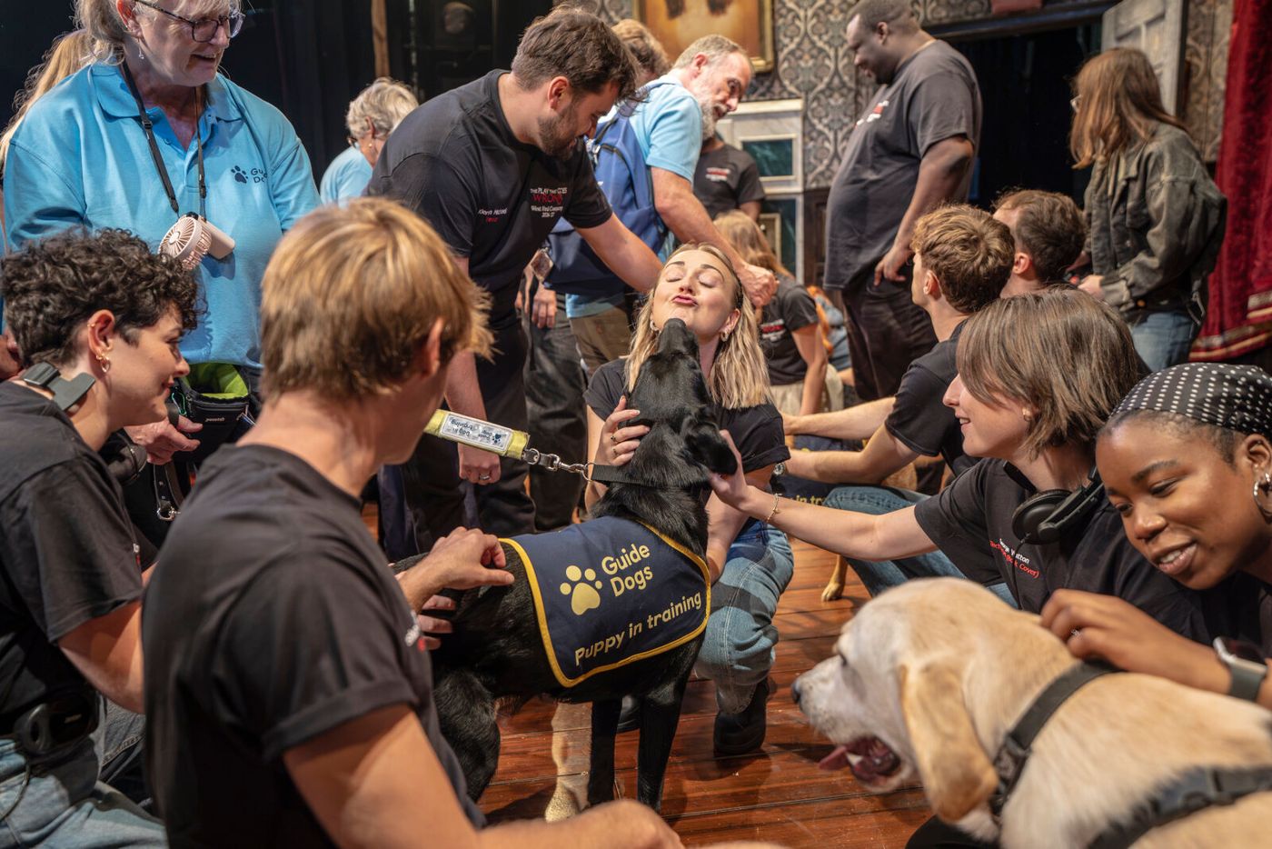 Photos: THE PLAY THAT GOES WRONG Cast Hosts Guide Dogs UK Puppies at Duchess Theatre Image