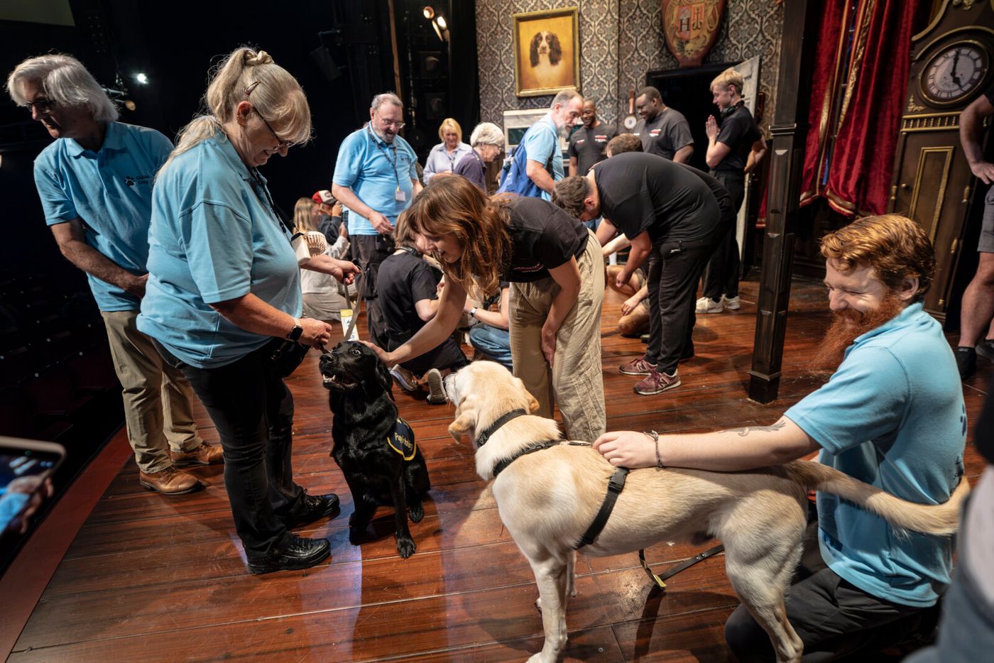 Photos: THE PLAY THAT GOES WRONG Cast Hosts Guide Dogs UK Puppies at Duchess Theatre Image