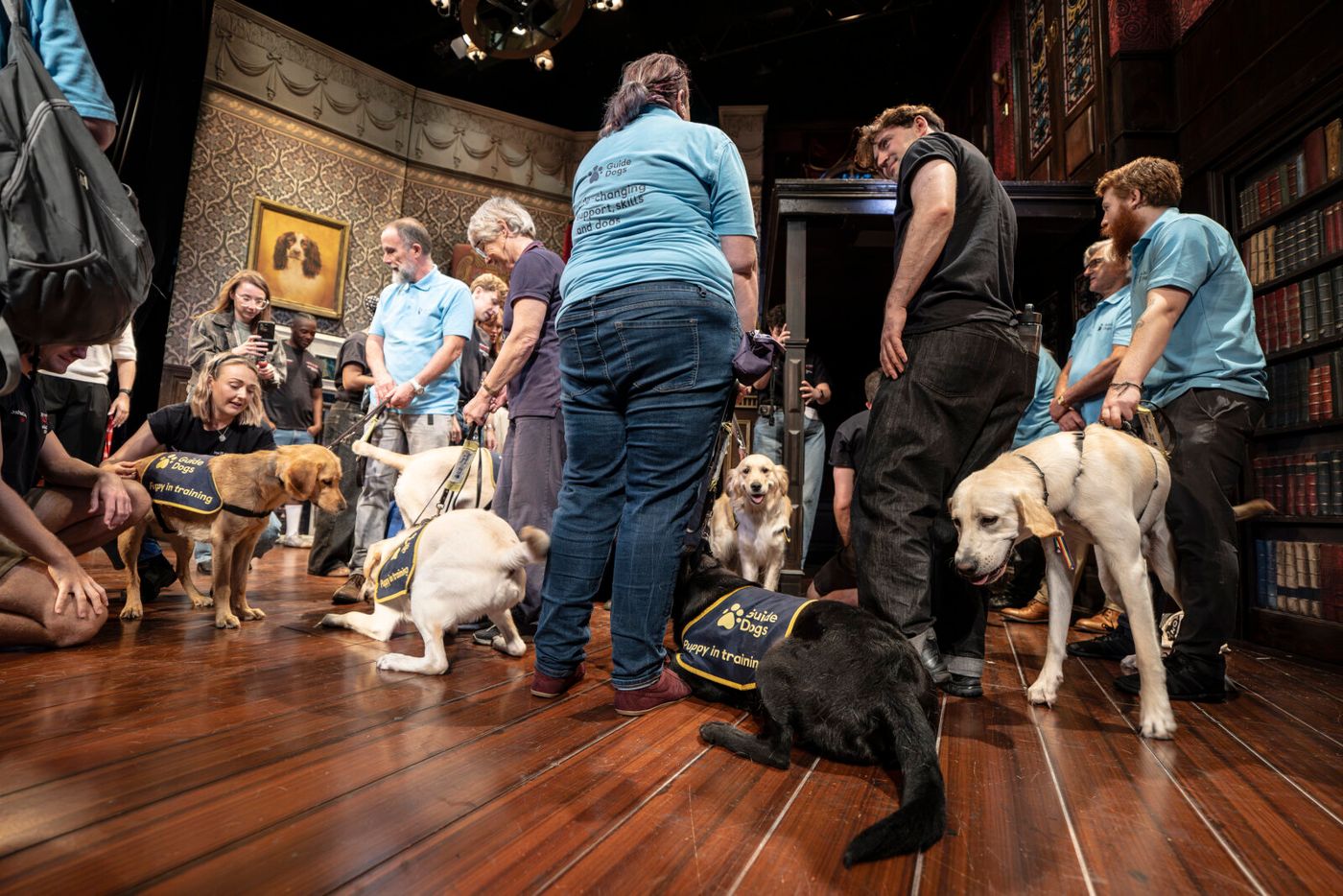 Photos: THE PLAY THAT GOES WRONG Cast Hosts Guide Dogs UK Puppies at Duchess Theatre Image