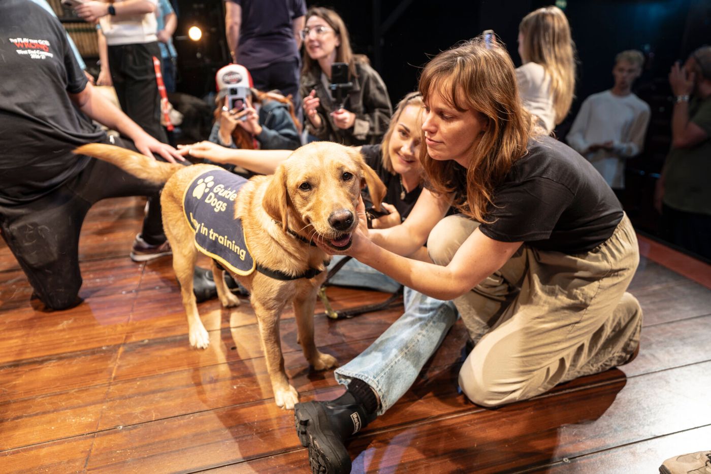 Photos: THE PLAY THAT GOES WRONG Cast Hosts Guide Dogs UK Puppies at Duchess Theatre Image