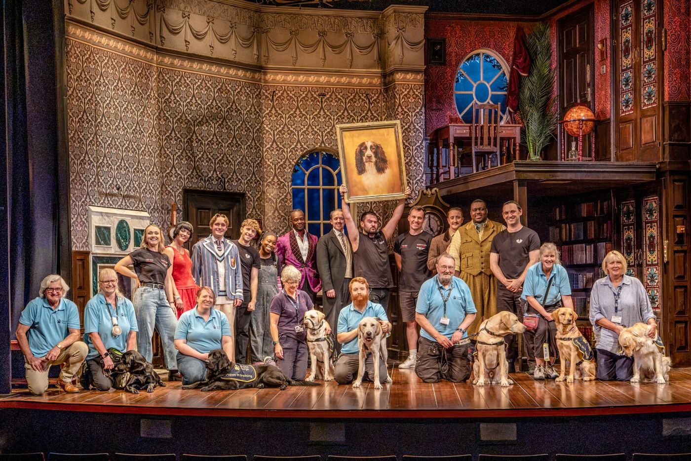 Photos: THE PLAY THAT GOES WRONG Cast Hosts Guide Dogs UK Puppies at Duchess Theatre Image