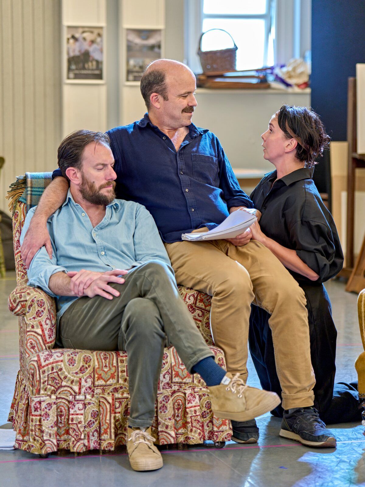 Pip Carter, Rory Kinnear and Natalia Osipova at Photos: Rory Kinnear and More in Rehearsal For THE STANDARD OF LIVING at Theatre Royal Haymarket