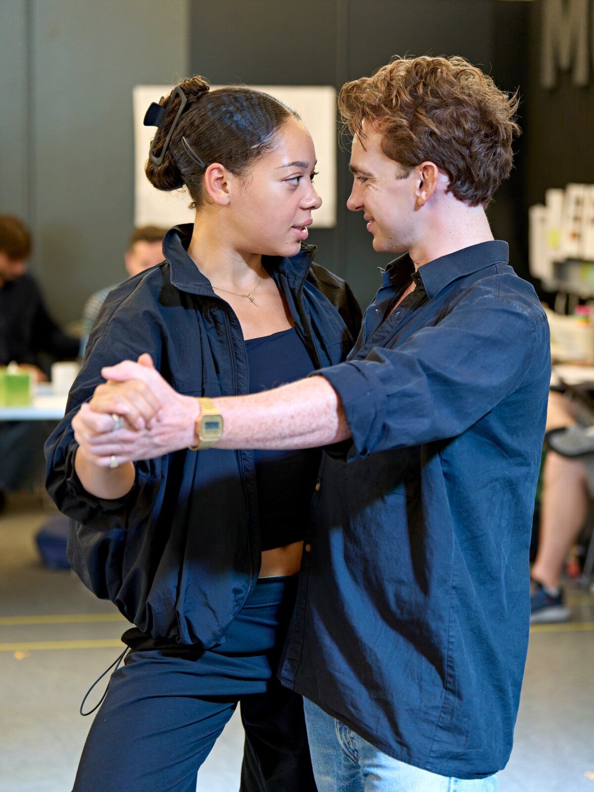 Xolisweh Ana Richards and Laurie Kynaston at Photos: Rory Kinnear and More in Rehearsal For THE STANDARD OF LIVING at Theatre Royal Haymarket