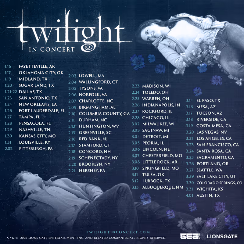 Photos: Twilight In Concert to Launch 2027 U.S. Tour Jan. 16 in Fayetteville — photo 4 of 4
