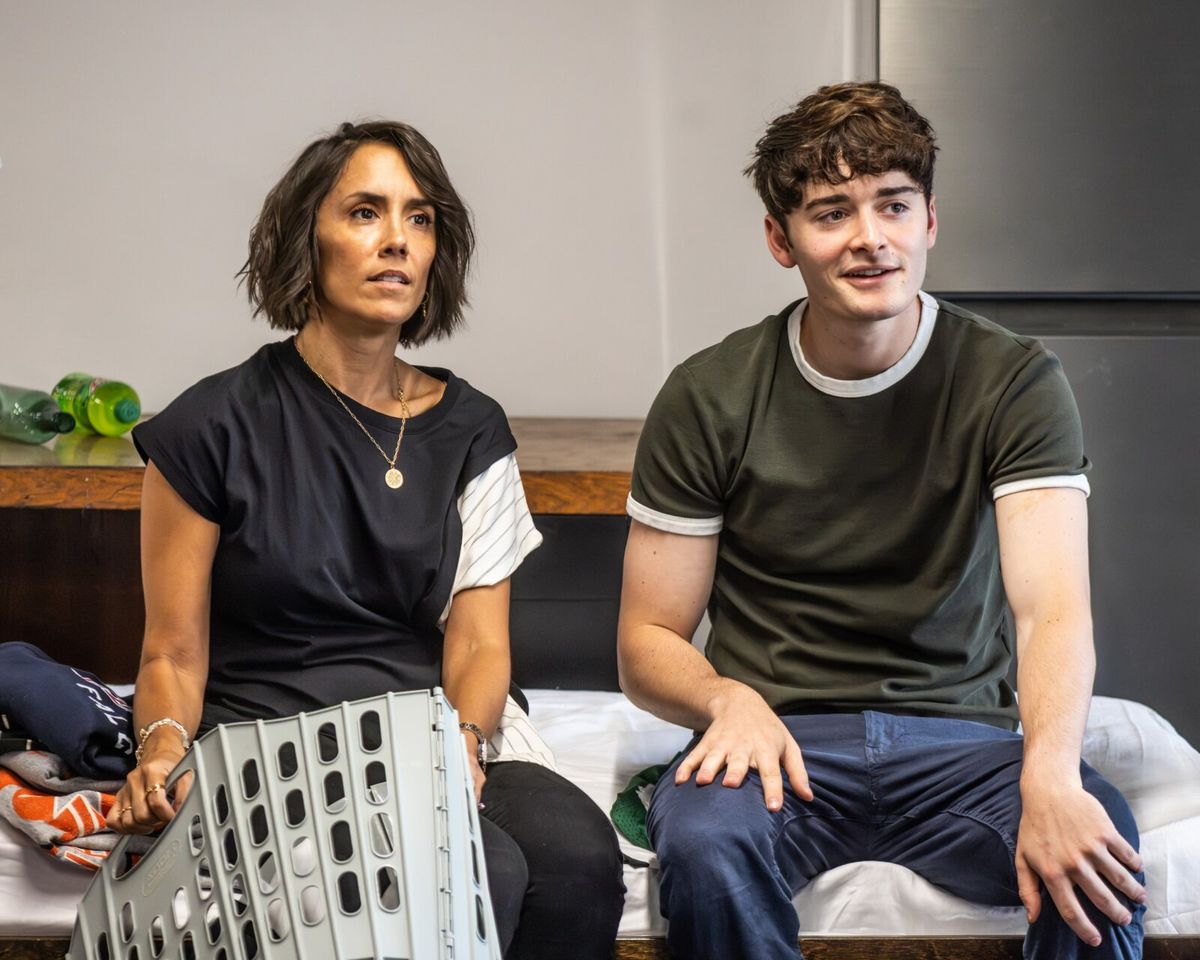 Janette Manrara and Noah Schnapp at Photos: Noah Schnapp and More in Rehearsal For AFFLUENZA at Riverside Studios