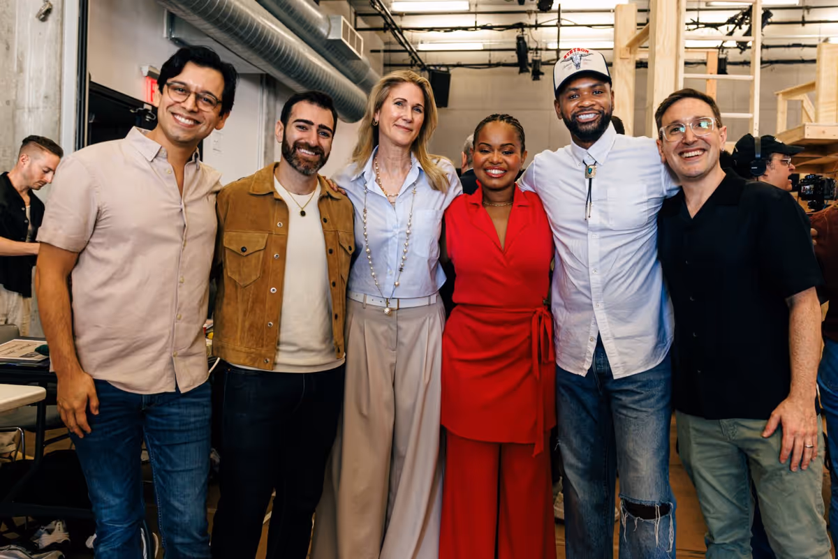 Sammy Lopez, Ross Baum, Fiona Howe Rudin, Angelica Chéri, Stevie Walker Webb and Ben Holtzman at Photos: Inside Rehearsals with the Company of WANTED