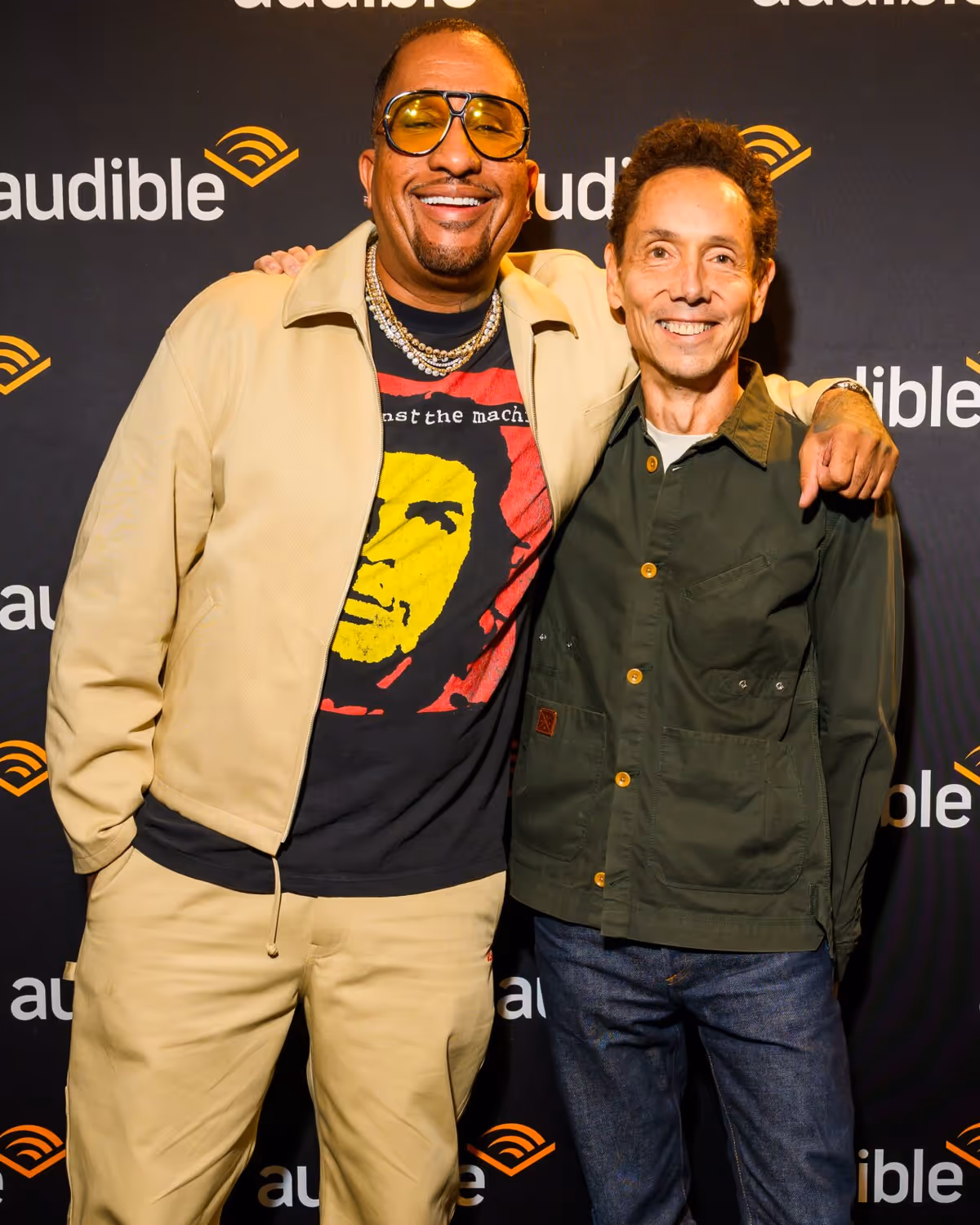 Kenya Barris and Malcolm Gladwell at Photos: Audible' THE UNUSUAL SUSPECTS Recording with Chelsea Handler