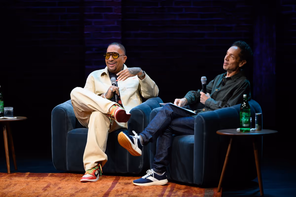 Kenya Barris and Malcolm Gladwell at Photos: Audible' THE UNUSUAL SUSPECTS Recording with Chelsea Handler