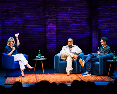 Chelsea Handler, Kenya Barris and Malcolm Gladwell Photo