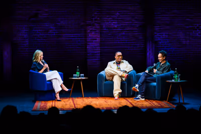 Chelsea Handler, Kenya Barris and Malcolm Gladwell Photo