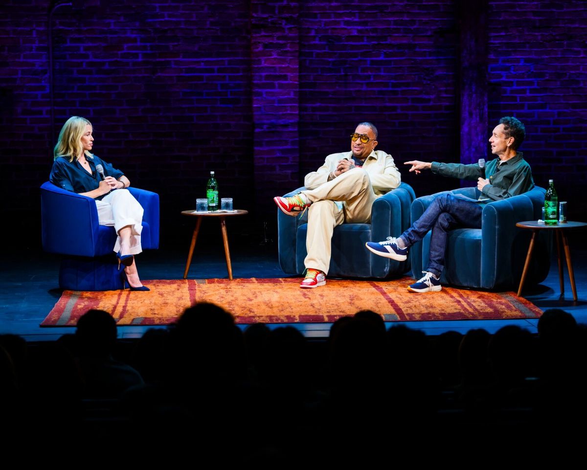 Chelsea Handler, Kenya Barris and Malcolm Gladwell at Photos: Audible' THE UNUSUAL SUSPECTS Recording with Chelsea Handler