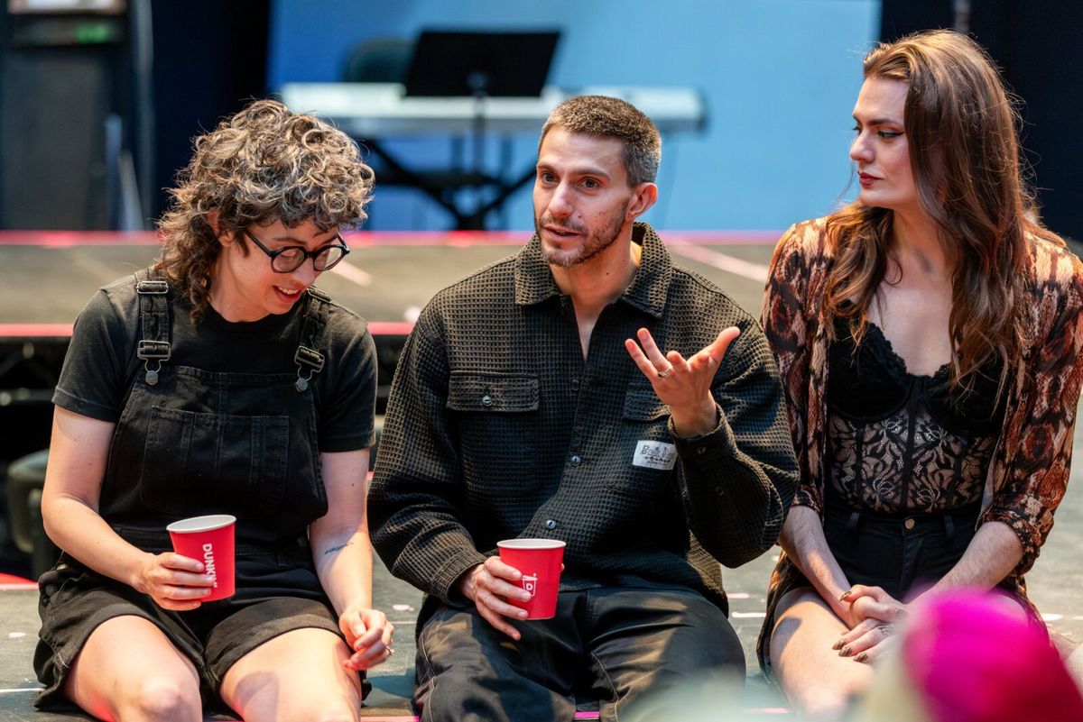 Adina Verson, Gideon Glick, and Sawyer Smith at Photos: Inside Rehearsals for MS. BLAKK FOR PRESIDENT Off-Broadway