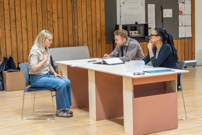 Anne-Marie Duff, Tom McCall, and Joanna Kimbook Photo