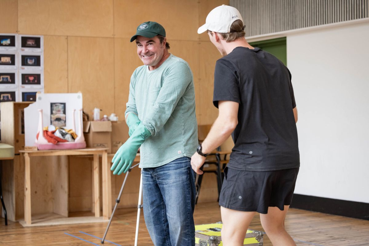 Roger Bart (Doc Brown), Axel Duffy (Marty McFly) at Photos: Axel Duffy, Roger Bart, and More in Rehearsal For BACK TO THE FUTURE UK Tour