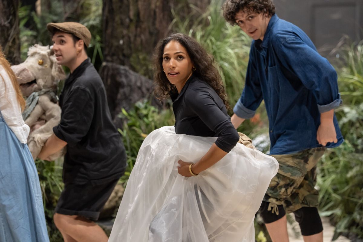 Keith Ramsey (Jack), Simbi Akande (Cinderella), John Dagleish (Baker) at Photos: INTO THE WOODS in Rehearsal Ahead of West End Transfer