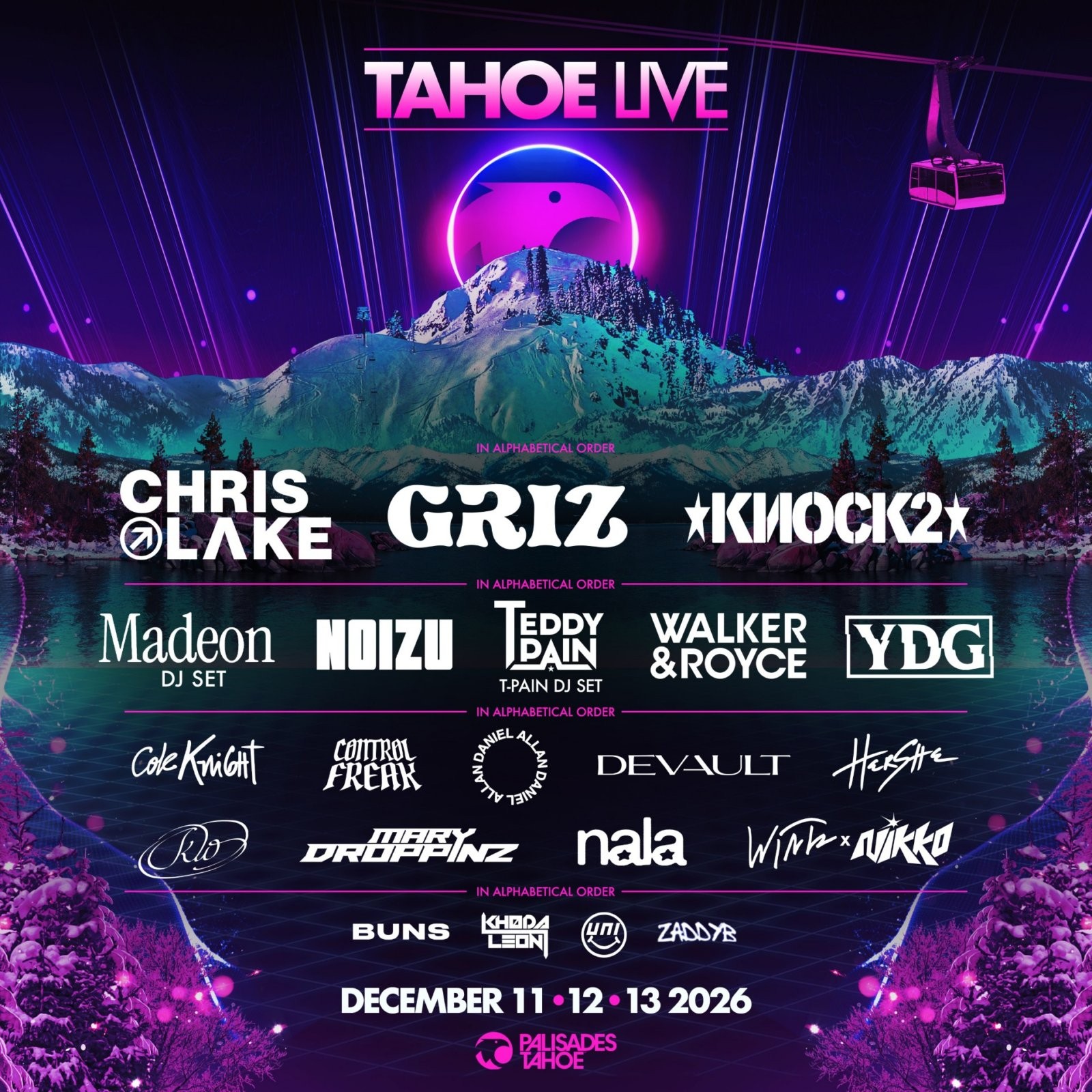 Photos: Tahoe Live 2026 to Feature GRiZ, KNOCK2, Chris Lake, T-Pain's TEDDY PAIN — photo 1 of 39