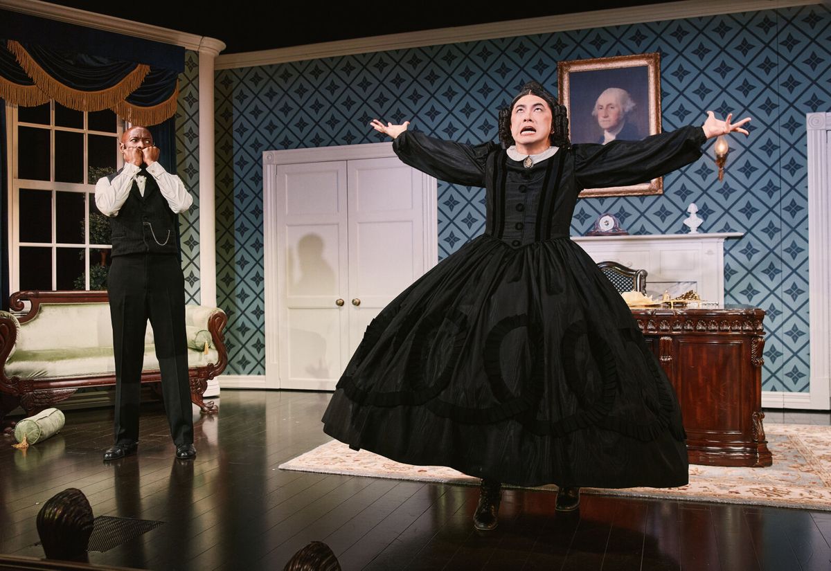 Phillip James Brannon and Bowen Yang at Photos: First Look at Bowen Yang in OH, MARY! on Broadway
