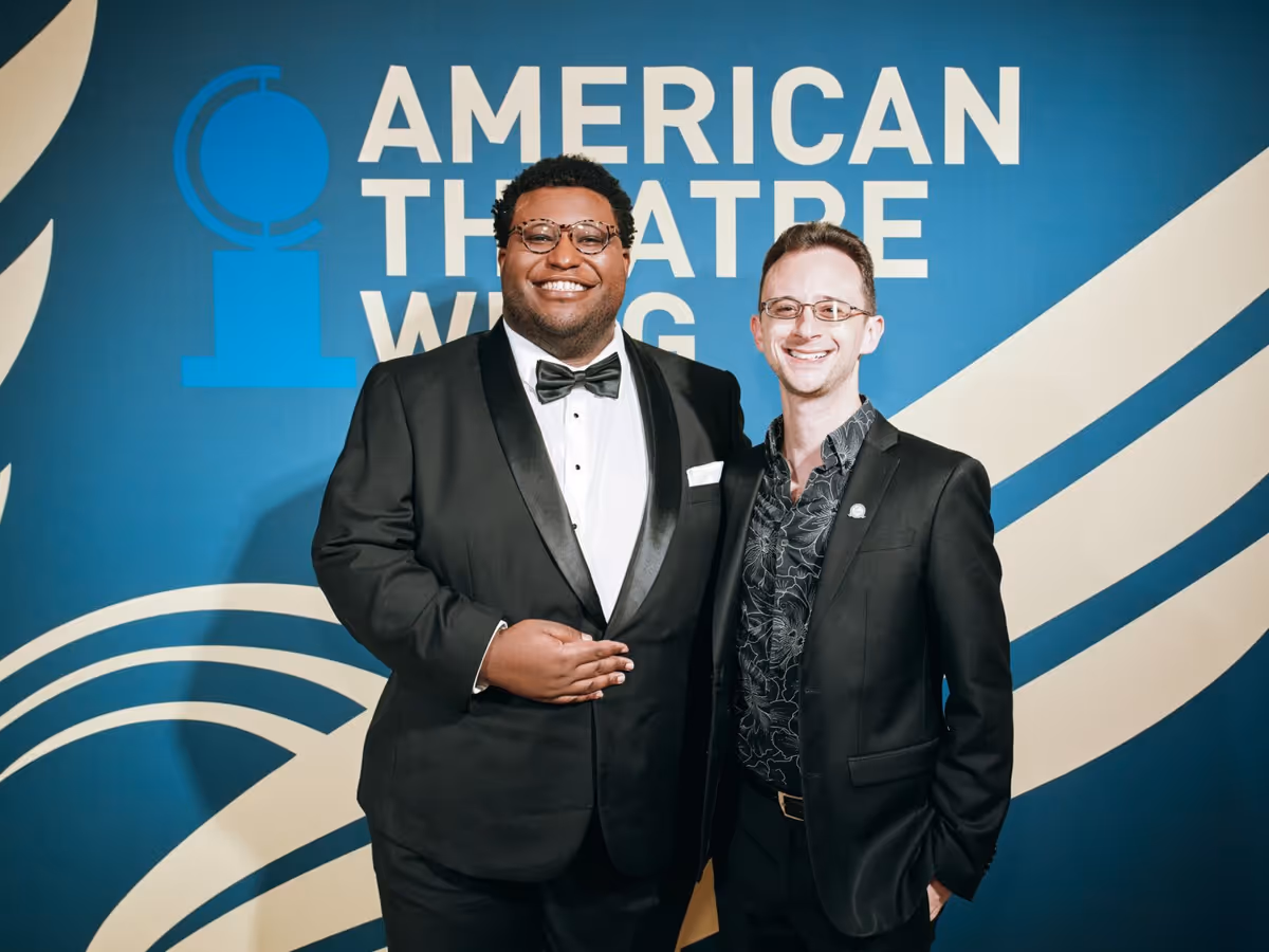 Larry Owens, Jeremy Lyon Robin at Photos: Go Inside the 2026 American Theatre Wing Gala