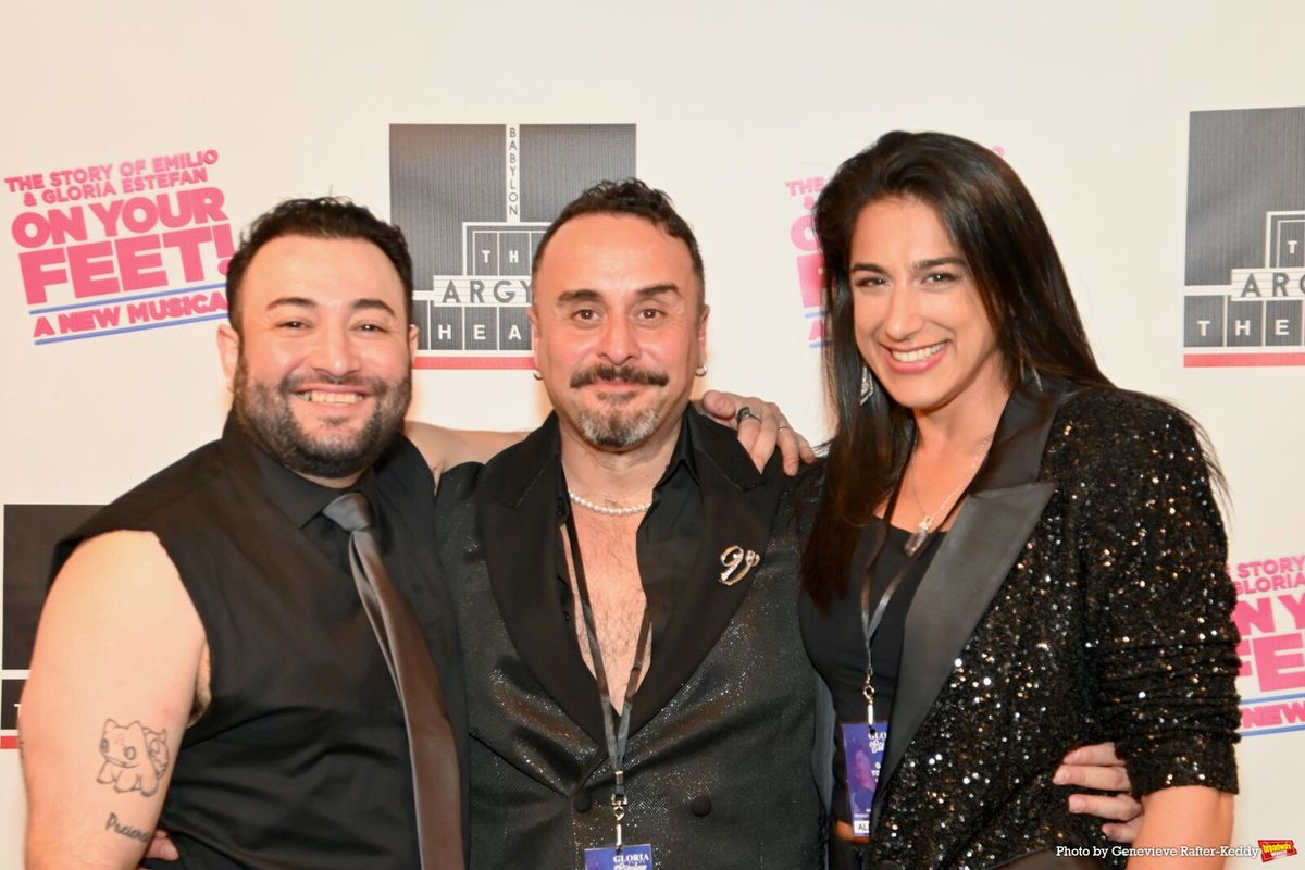 Bryan Ernesto Menjivar (Associate Choreographer), Vincent Ortega and Emily Espisito at Photos: ON YOUR FEET Opens at The Argyle Theatre