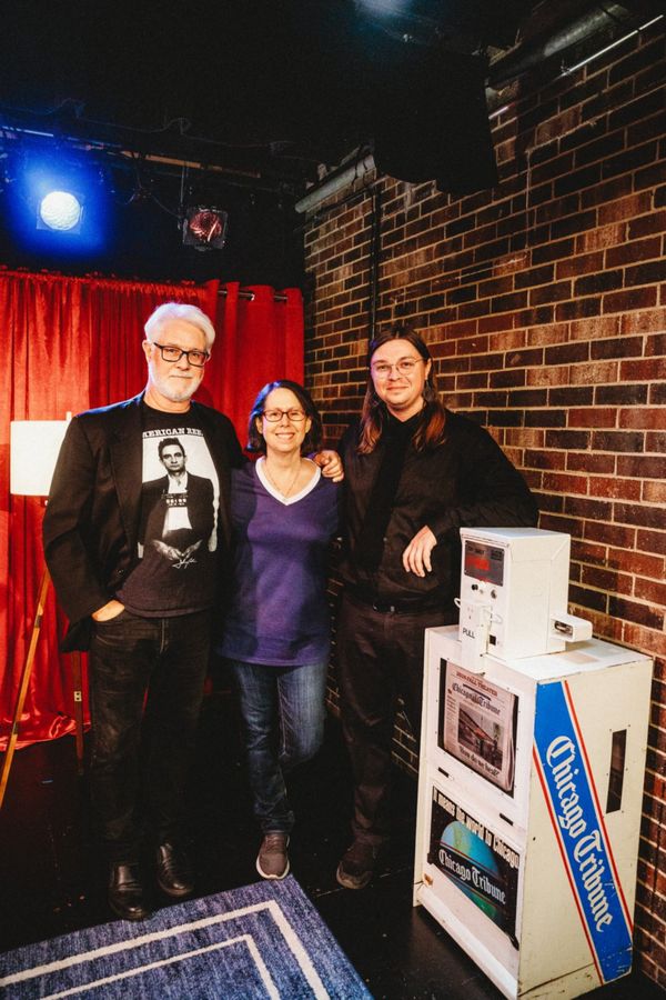 Pam Dickler with director Drew Martin and SM Kenneth Martin Photo