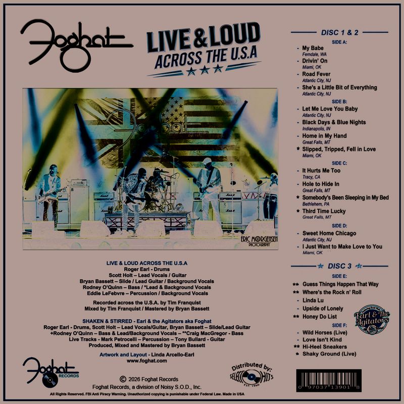 Photos: FOGHAT to Release LIVE & LOUD ACROSS THE U.S.A. Triple Vinyl — photo 1 of 15
