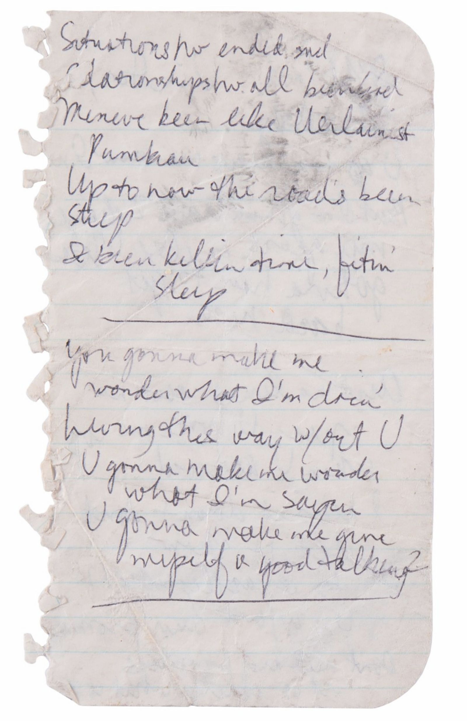 Photos: Bob Dylan's BLOOD ON THE TRACKS Lyrics Sell for $290,404 at Auction — photo 6 of 12
