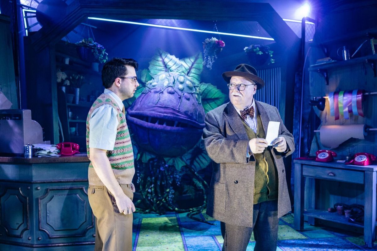 Jed Berry, Michael Starke at Photos: First Look at Jed Berry & Maisie Smith in LITTLE SHOP OF HORRORS at Hope Mill Theatre