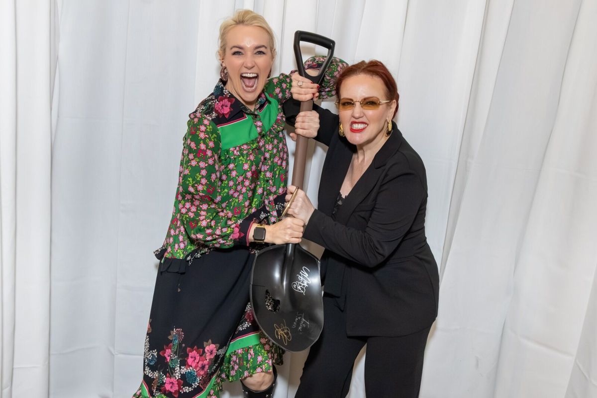 Betsy Wolfe, Jennifer Simard at Photos/Video:Broadway Flea Market Raises $1.48M for Broadway Cares