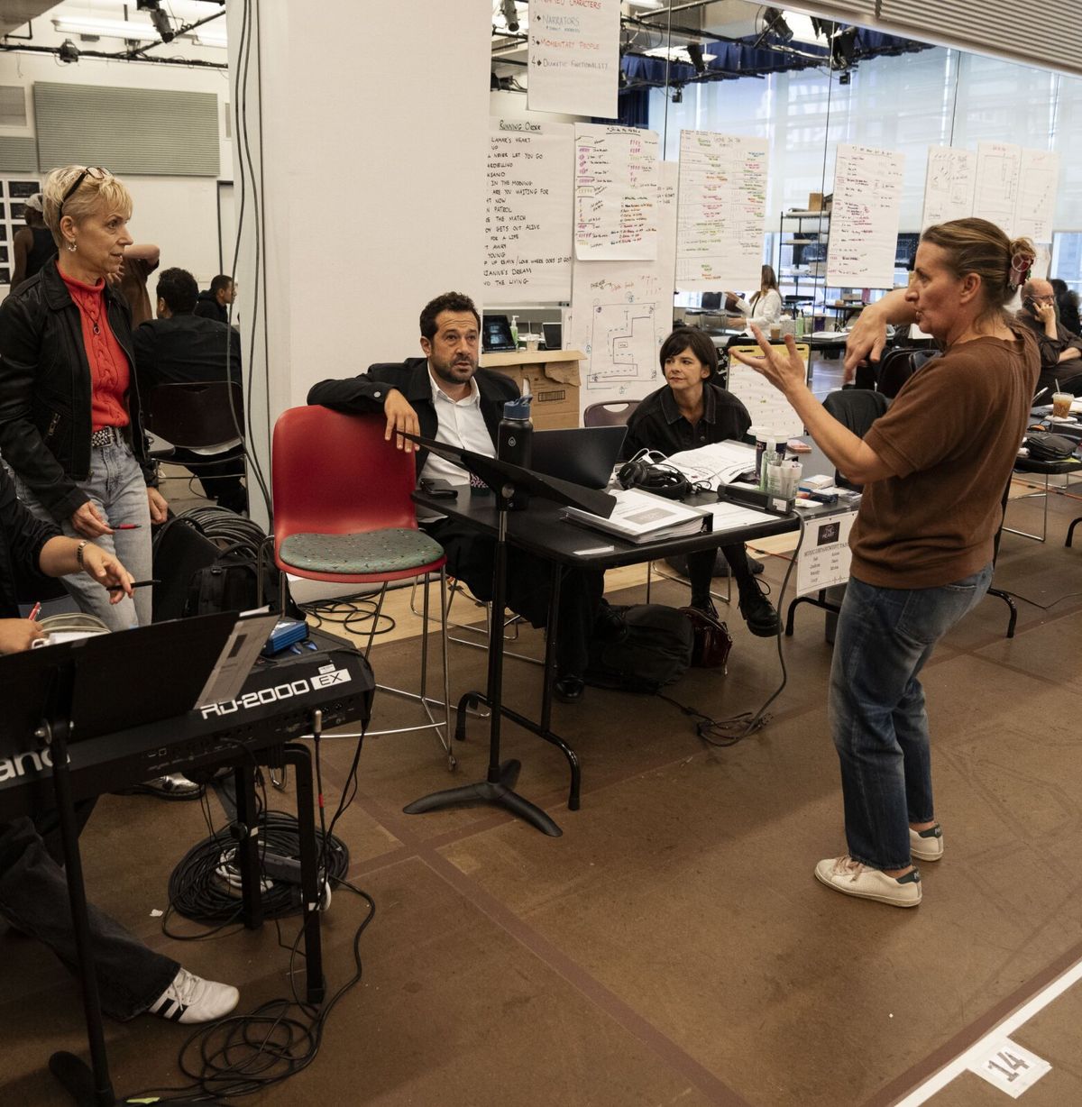 Wendy Bobbitt Cavett, Ian Eisendrath, Anne Eisendrath, Mandy Moore at Photos: Inside Rehearsals with the Cast of THE HEART