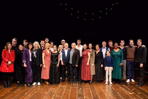 Stephen Schwartz (center) with the Cast and Creative Team of Rags Photo