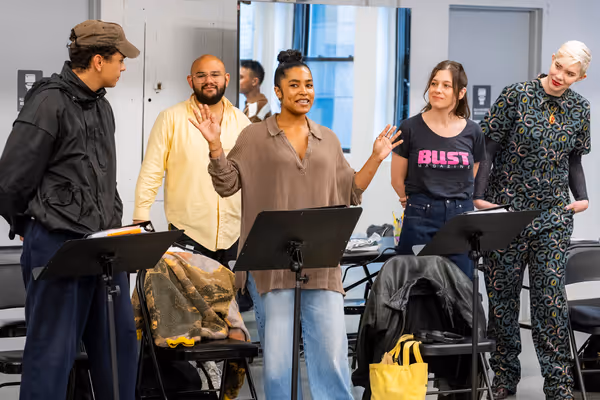 Justin Sudderth, props designer Oscar Escobedo, Taylor Iman Jones, Gabi Carrubba… Photo