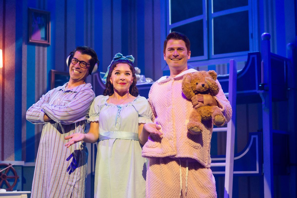 Maggie Mason, Joe Ayers, and Greg Ayers at Photos: PETER PAN GOES WRONG at San Francisco Playhouse
