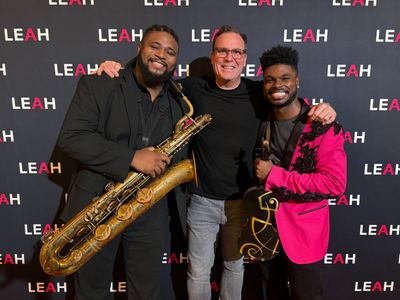 Jonathan Gilbert, Aaron Griffiths, and Dr. Edward W. Hardy. Photo