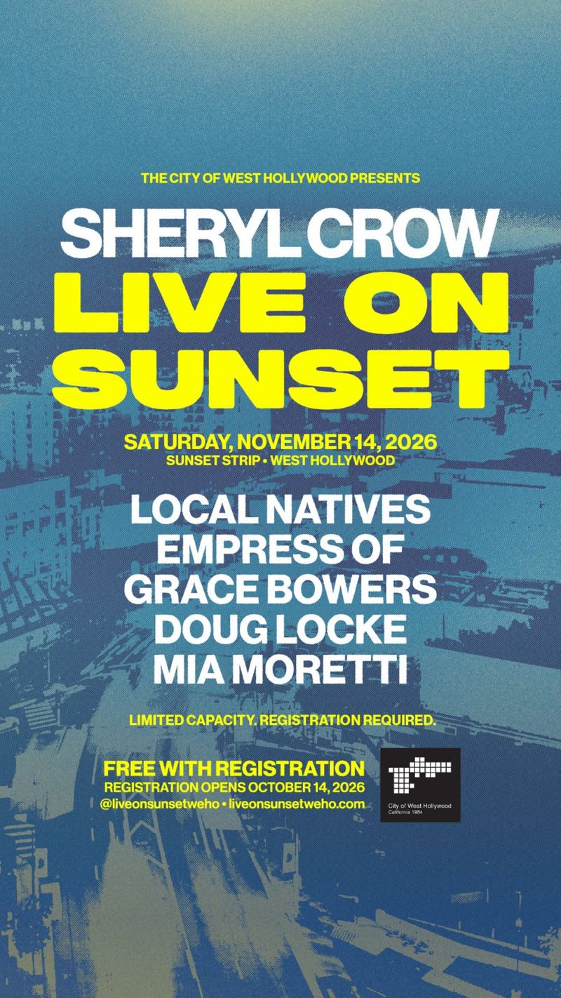 Photos: Sheryl Crow to Headline Live On Sunset Free Concert — photo 1 of 15