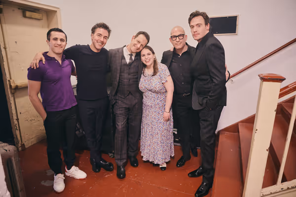Chris Olsen, Shawn Levy, Josh Charles, Beanie Feldstein, Jeremy Leiner and Erich… Photo