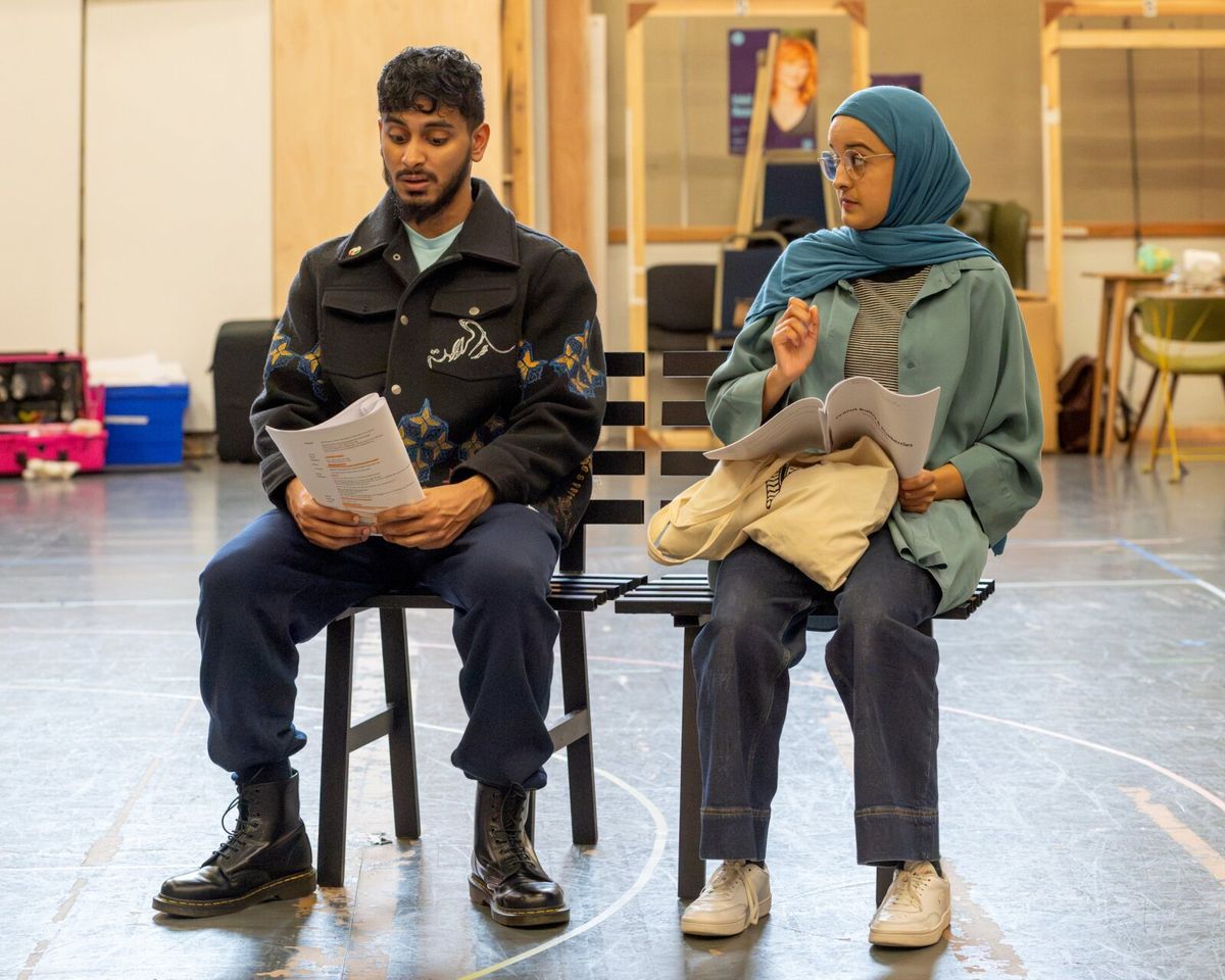 Kashif Ghole and Humera Syed at Photos: PEANUT BUTTER & BLUEBERRIES in Rehearsal at Leeds Playhouse