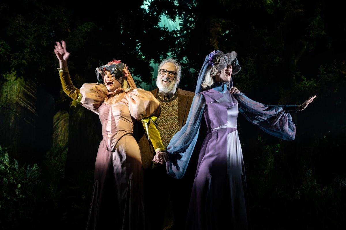 Gabrielle Lewis Dodson (Florinda), Michael. S Seigel (Narrator), Hana Ichijo (Lucinda) at Photos: Simbi Akande, Laura Pitt-Pulford, and More in INTO THE WOODS