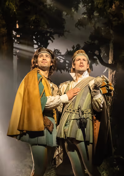 Lucas Koch (Rapunzel's Prince) and Matthew Seadon-Young (Cinderella's Prince) Photo