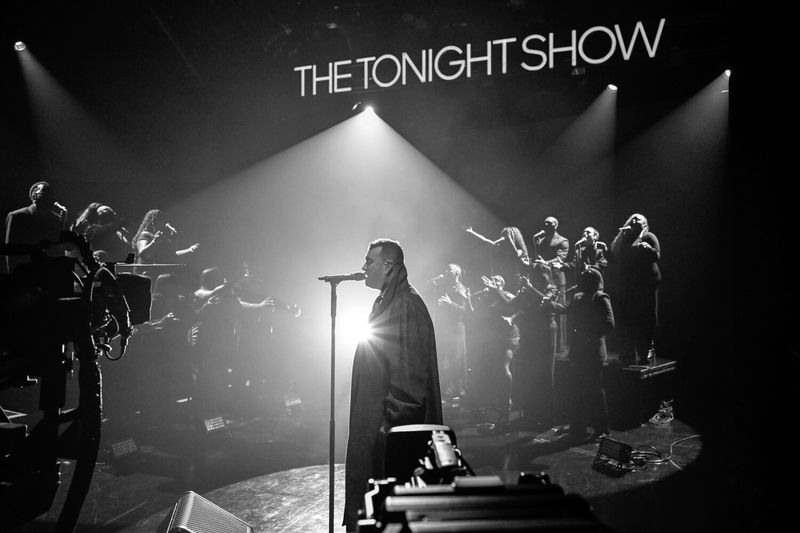Photos: THE TONIGHT SHOW STARRING Jimmy Fallon: John Cena, Emma D'Arcy, Sam Smith — photo 1 of 4