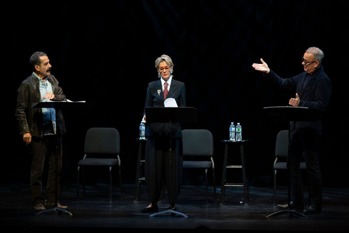 Tony Shalhoub, Wendie Malick, Tom Hanks at Photos: Tom Hanks, Wendie Malick, Tony Shalhoub in SCRIPT IN HAND at Westport Country Playhouse