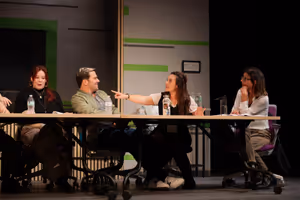 Kendra Jones, Chris Smith, Linnae Caurdy, and Nancy Hoffman @ BroadwayWorld Kendra Jones, Chris Smith, Linnae Caurdy, and Nancy Hoffman Photo