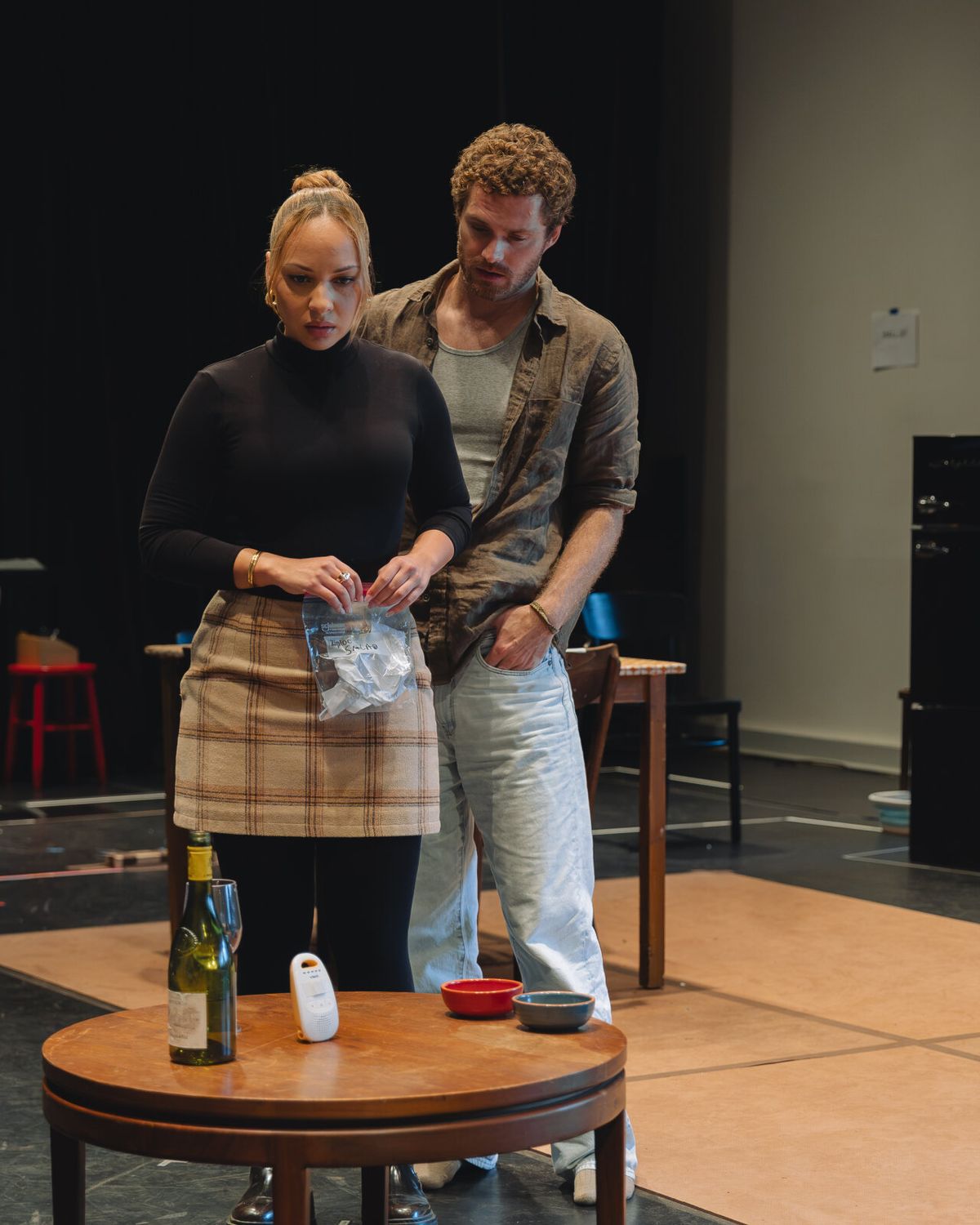 Finn Jones, Jasmine Cephas Jones at Photos: Anna Camp, Jasmine Cephas Jones and More in Rehearsals for 2:22 — A GHOST STORY Off-Broadway