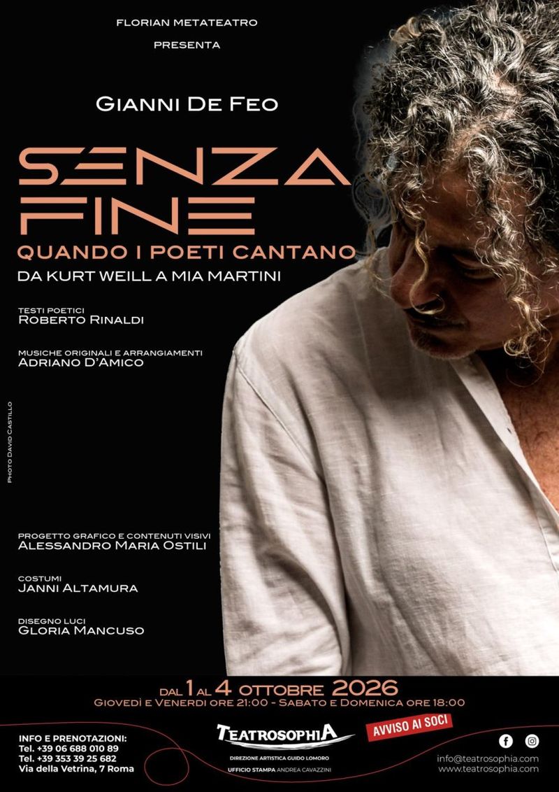Review: SENZA FINE - QUANDO I POETI CANTANO - DA KURT WEILL A MIA MARTINI al TEATROSOPHIA Image