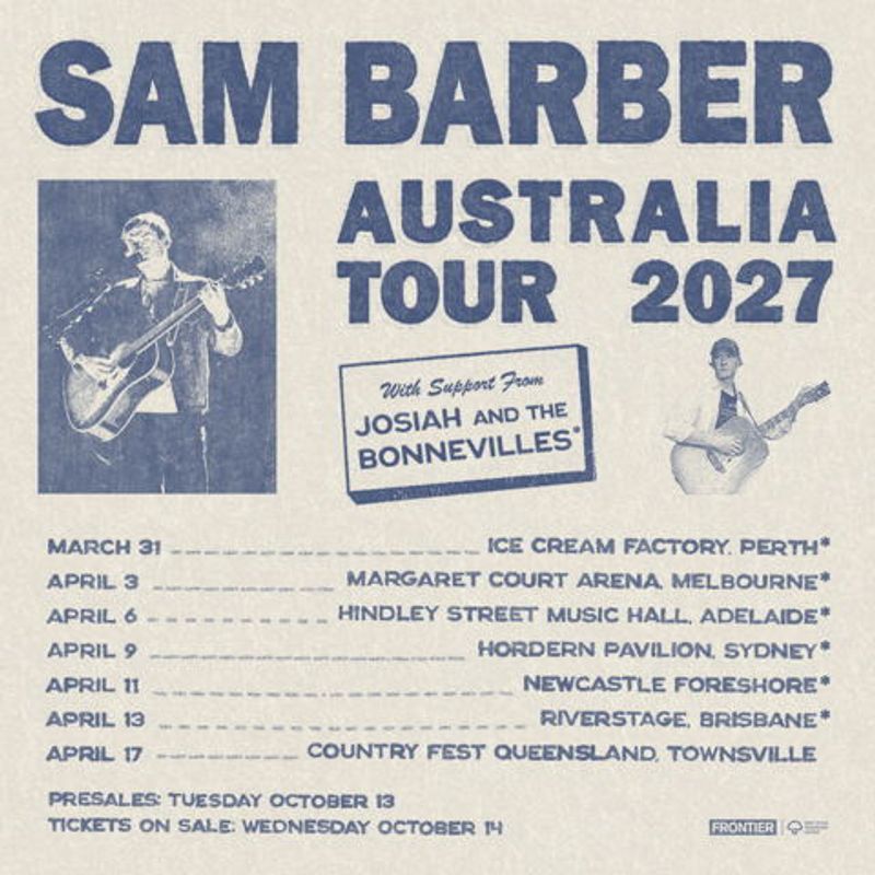 Photos: Sam Barber to Headline Australian Tour March–April 2027 — photo 5 of 6